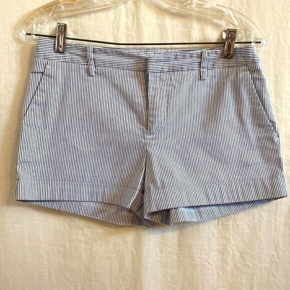Shorts Blue and White Stripe with Cuffs Size Medium - Picture 1 of 4